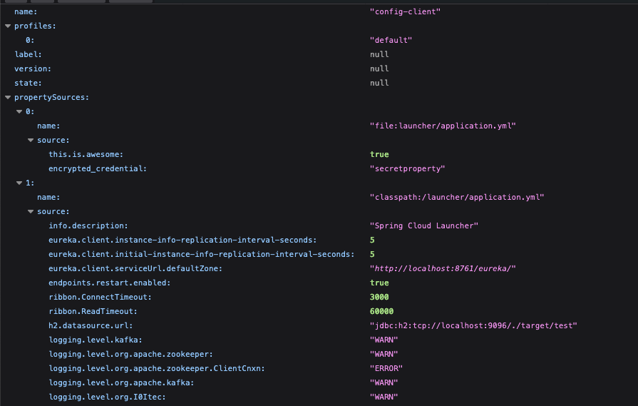 Config Server properties